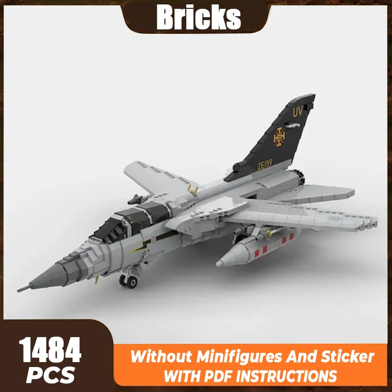 Moc Building Bricks Military Model 1: 35 Tornado ADV F.3 Fighter Technology Modular Blocks Gift Christmas Toys DIY Sets Assembly