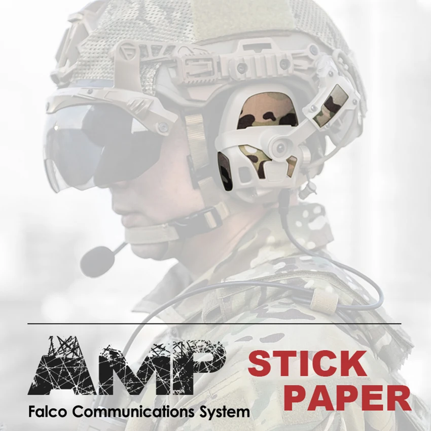 Tactical Communication Headset Stickers Set Waterproof Skin Decorative Camouflage Protection Stickers Rail Screws