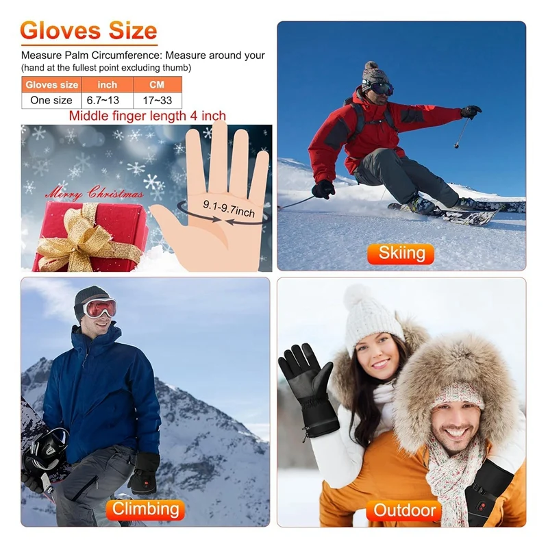 電気温水ハンドウォーマー,タッチスクリーン手袋,電池式,防水,屋外作業,使いやすい,冬