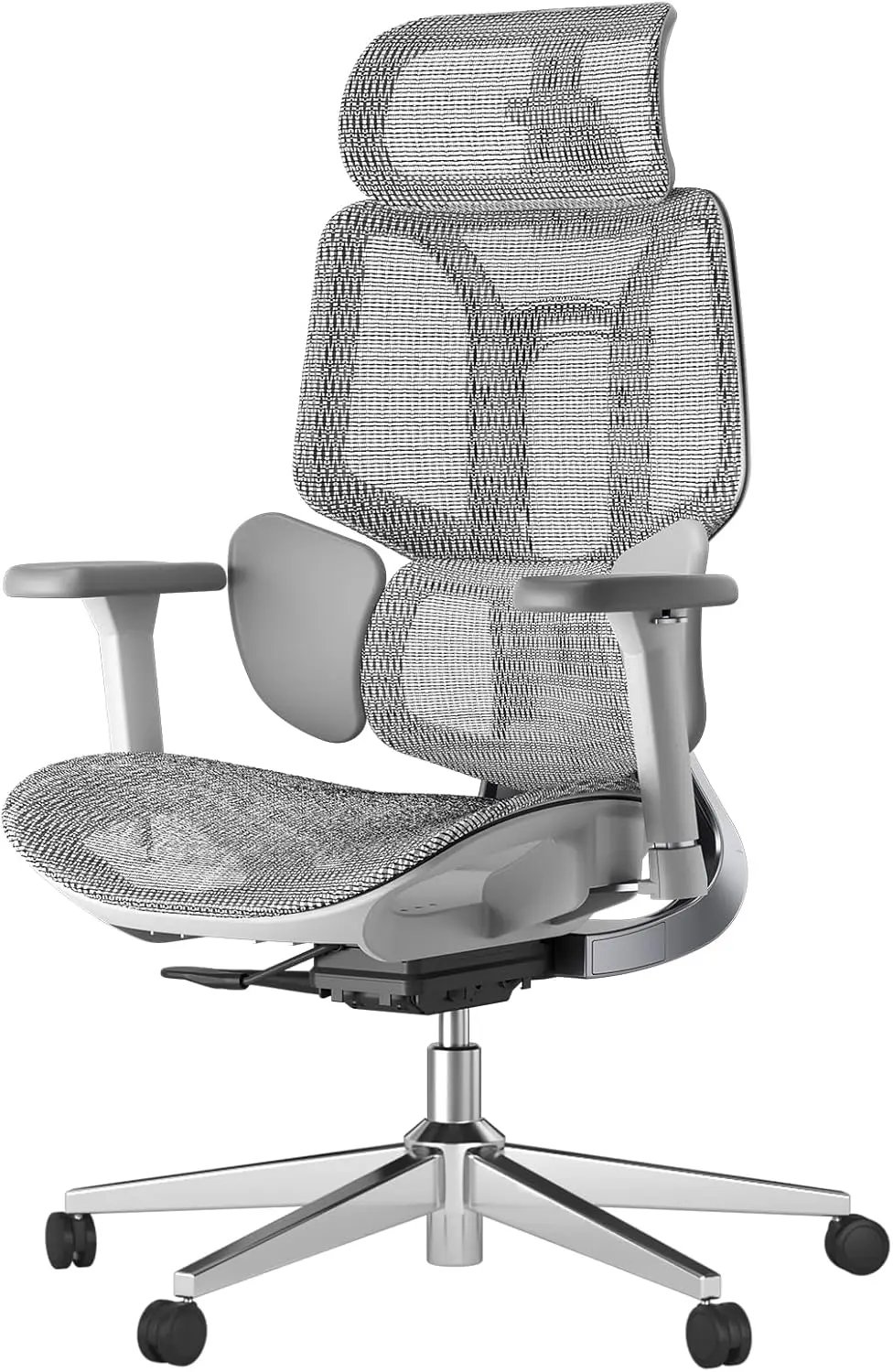 

Ergonomic Office Chair, Big and Tall Office Chair - with 3-Zone Dynamic Lumbar Support,3D Adjustable Armrests, Swivel, Grey