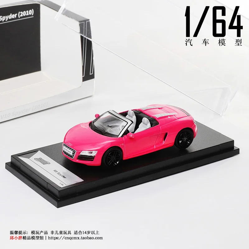 DCT/SHADOW 1/64 أودي R8 V10 سبايدر سيارة سبيكة موتور سيارة دييكاست نموذج معدني الاطفال عيد الميلاد دمى هدايا للأولاد