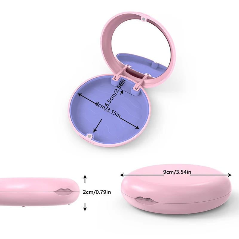 Aligner Case Orthodontic Storage Box Fake Teeth Denture Case Dental Retainer Mouth Guard Braces Organizer Oral Care With Mirror