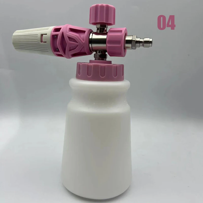 1000ml Snow Foam Lance Car Washer Foam Cannon Foam Spray 1/4 Quick Plug Adjustable Foam Concentration for Pressure Car Wash Gun