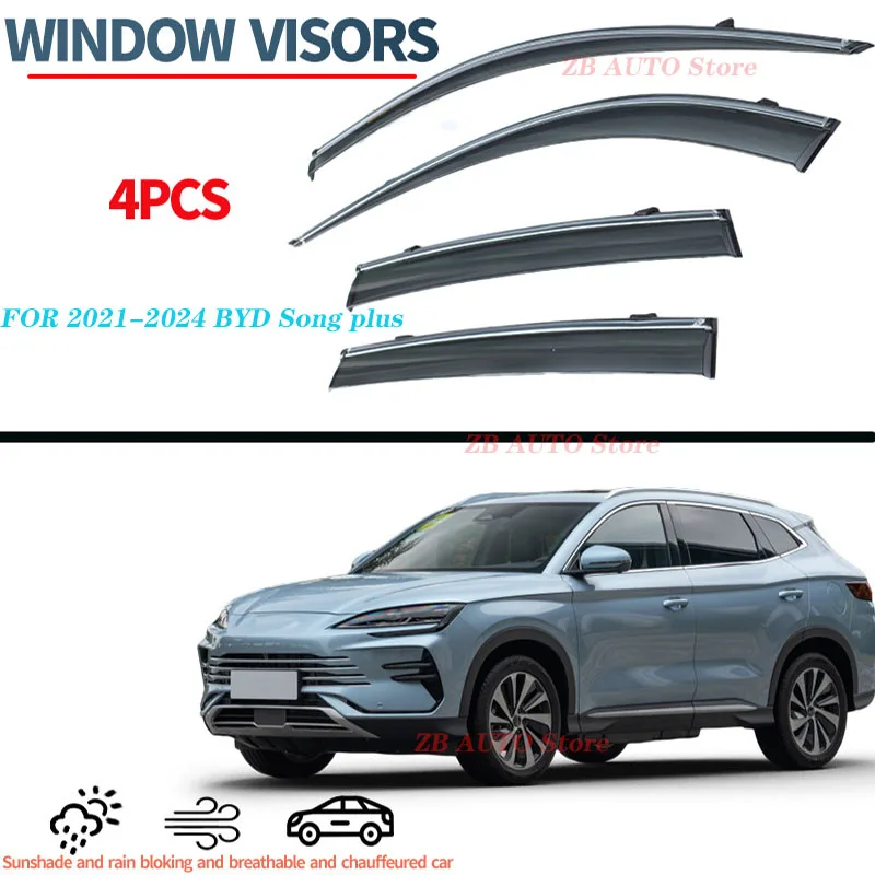 

For 2021-2024 BYD Song plus Window visors Rainwater prevention; Covering the sunlight; Anti fog; Snow prevention