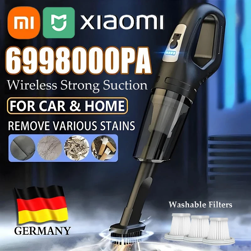 Xiaomi MIJIA 6998000PA Vacuum Cleaner 120W Wireless Portable Rechargable Powerful Handheld Vacuum Cleaner Strong Suction For car