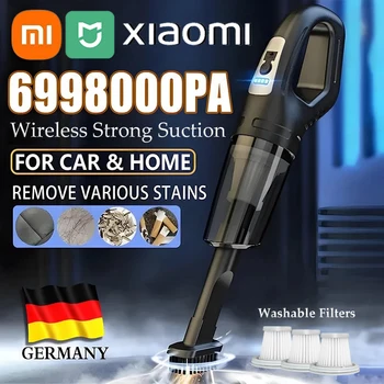 샤오미 미지아 6998000PA 무선 휴대용 진공 청소기, 충전식 강력한 휴대용 진공 청소기, 자동차용 강력한 흡입, 120W
