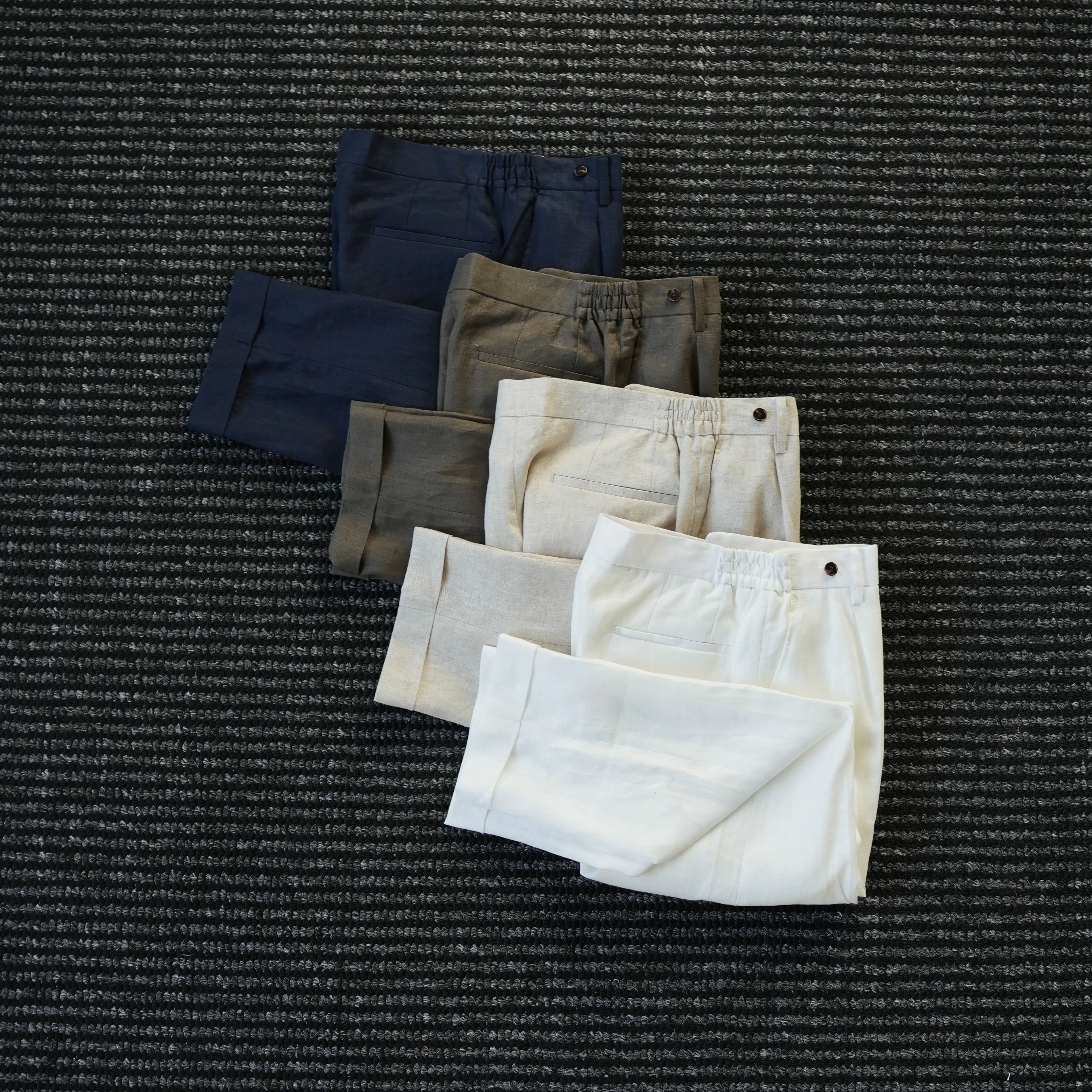 

Мужские классические брюки в стиле old money из 100% льна, прямого кроя, с эластичным поясом, для повседневной носки, в стиле yuppie.