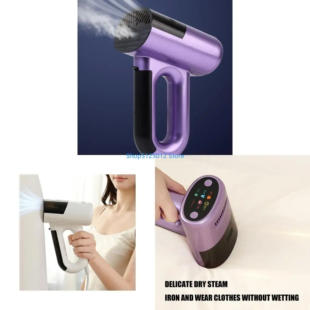 G8TC Suction-Assisted Clothes Steamer for Dry or Steam Ironing, Aluminum Body, Power Version, and Handheld Operation
