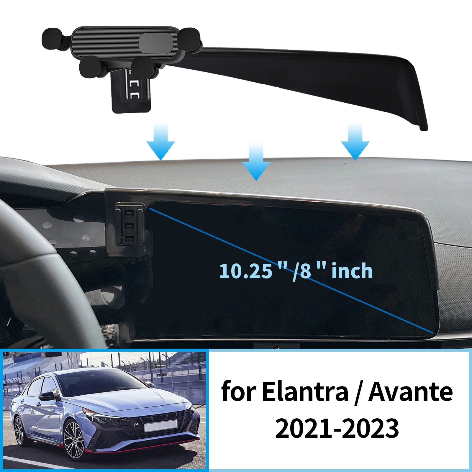 Car Mobile Phone Holder for Hyundai Elantra Avante 2021~2023 N Line CN7 GPS Bracket Navigation Stand Auto Accessories