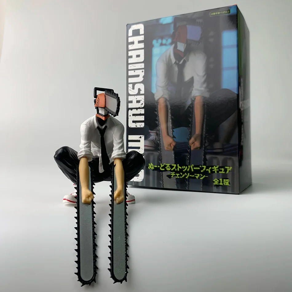 18 سنتيمتر أنيمي بالمنشار رجل دينجي الشكل البلاستيكية بالمنشار خوذة المنقولة السلطة ماكيما لعبة مجسمة الصبي جمع الحلي الهدايا