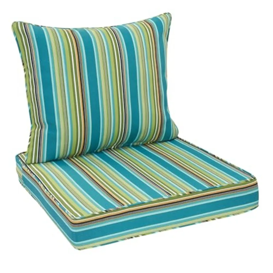 

Outdoor Seat Cushion Set 24 x 24 x 4 Inch, Water Resistant Outdoor Chair Cushions for Patio Furniture, Thick Deep Seating Pads