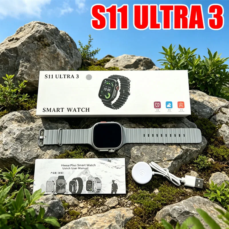 

New S11 Ultra3 Smart Watch 2.09"HD Screen 49mm NFC Wireless Charging Bluetooth Call Fitness Smartwatch for Men Women Android IOS