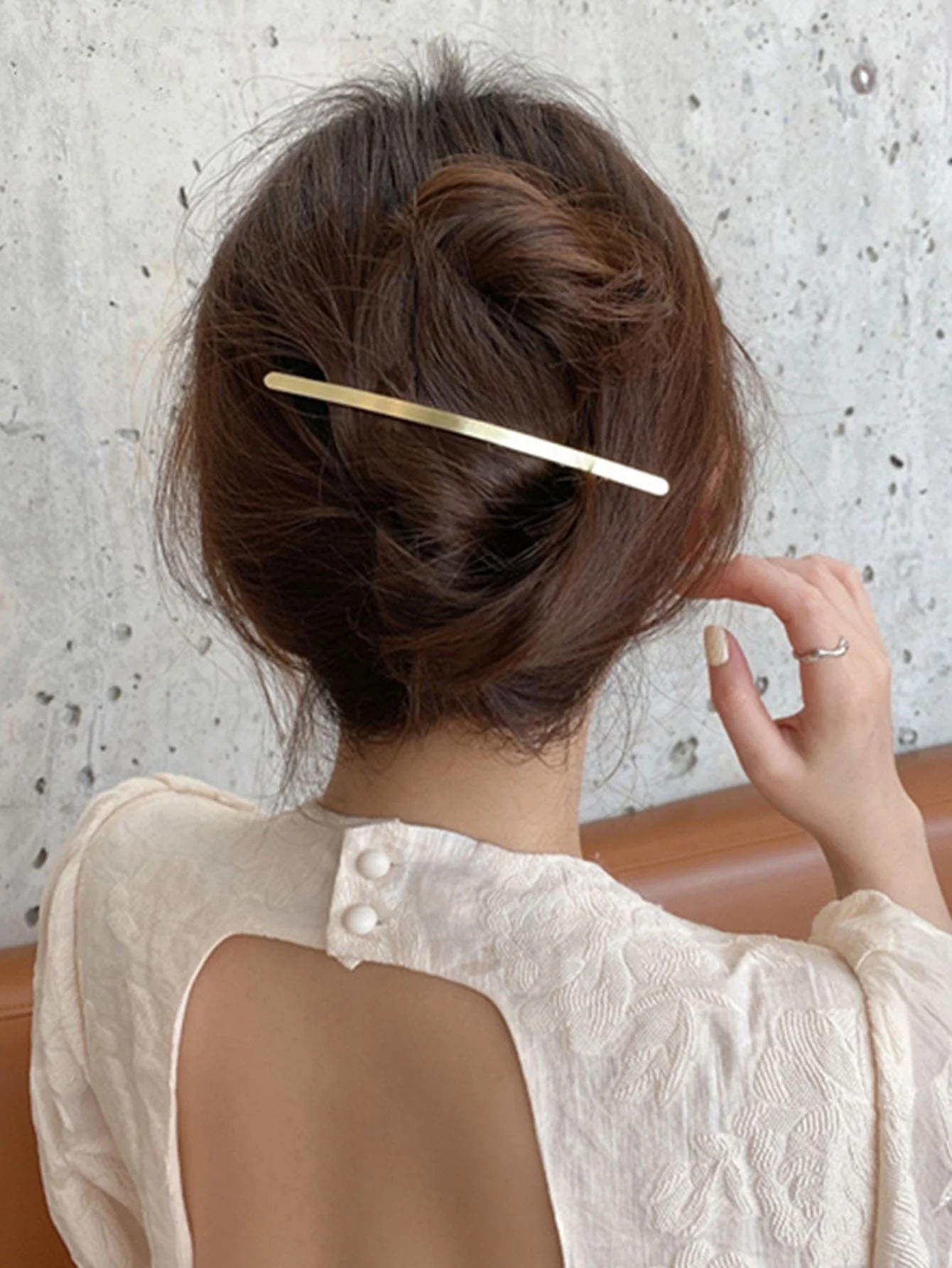 1pc Korean Elegant One-Piece Clip Hair Clamp, Large Spring Clip (May Have Slight Color Difference From Photos), Hair Accessories, Head Accessories, Hairpin, Bobby Pins