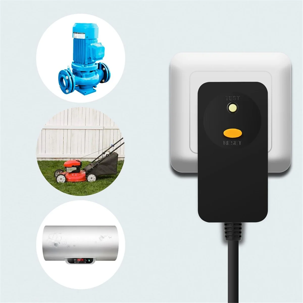 FI Circuit Breaker Personal Protection Plug Replacement Plug 10mA Residual Current Circuit Breaker 16Amp EU Plug