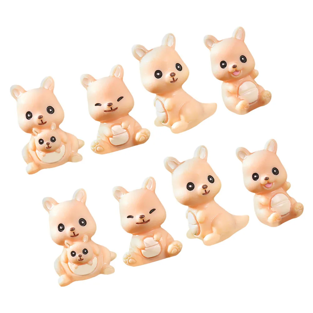 8 قطعة تماثيل راتينج الكنغر المصغرة ملحقات الحديقة الجنية لتقوم بها بنفسك مرابي ديكور حديقة المنزل ديكور مصغر ذاتي الصنع #1