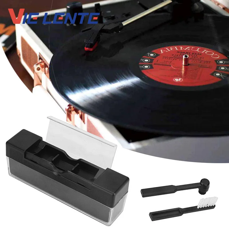 1 Set Anti Static Vinyl Record Cleaner Dust Remover Brush for Phonograph Turntable LP Vinyl Records Cleaning Kit
