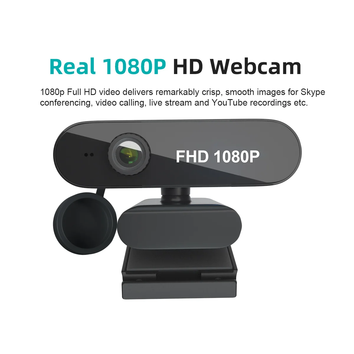 

Real 1080P USB Webcam Wide Angle Noise Reduction For PC Laptop Video Conference Online Study Live Boardcast Webcam Camera