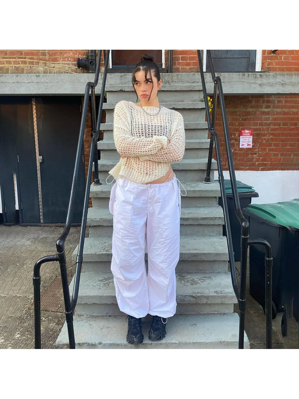 Autumn and Winter American Street Trendy Personalized Elastic Waist Pig Nose Buckle Leg Loose Edition Casual Work Pants