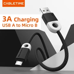 CABLETIME 3A Micro USB Cable Fast Charger For Xiaomi 11 Redmi 4X Note 3a Fast Chargeing Micro usb Data Cable For Samsung