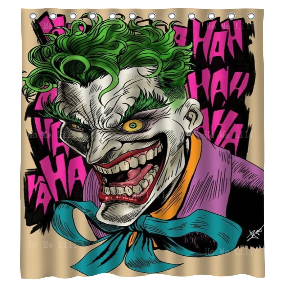 Hit Movie A Task Force Of Guilty Heroes Clown Portrait Forever Evil Shower Curtain For Bathroom Decor