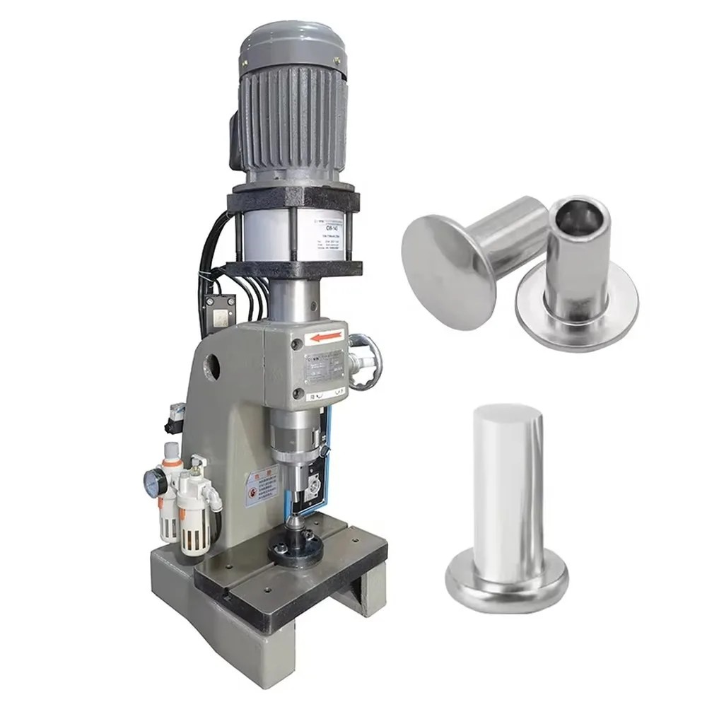 Small Pneumatic Hollow Automatic Feed Orbital Riveting Machine Metal Hardware Assembly Tool