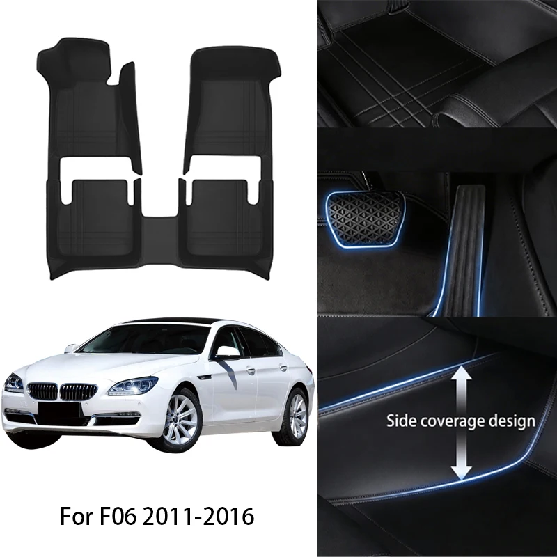 

Custom Fit PU Leather Car Floor Mat For BMW For Series 6 F06 F12 Convertible F13 Copue G32 2011 2024 Auto Interior Accessories