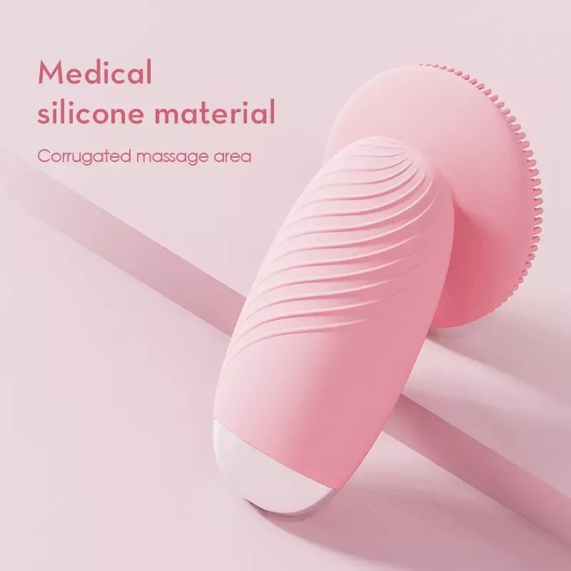 Electric Facial Cleansing Brush Silicone Sonic Face Cleaner Deep Pore Cleaning Skin Massager Vibration Cleaner