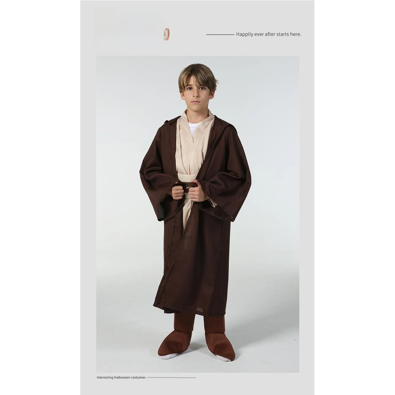 

Классический костюм джедая для детей, одежда для косплея на Хэллоуин, легко носить и удобно носить