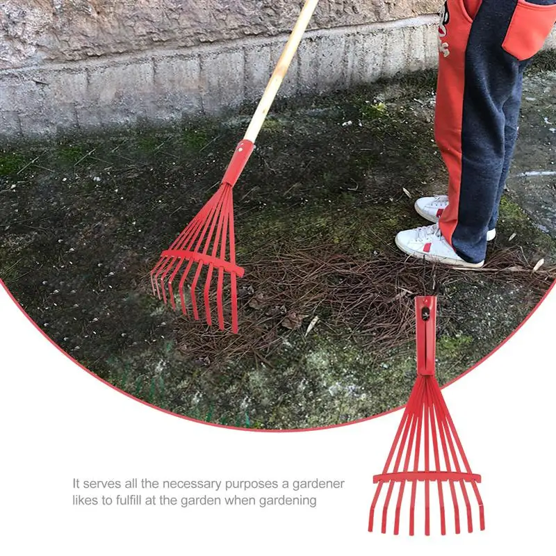 High-Carbon Steel Rake Leaf Rake Fallen Leaves Rake Garden Lawn And Yard Metal Rake Farm Equipment Tools for Leaf Cleaning