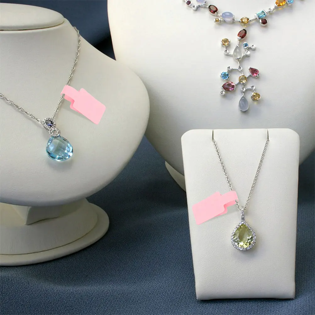 

200pcs Jewelry Price Tags Stickers Kraft Paper Adhesive Label for Rings Necklaces Bracelets Retail Store Display Sturdy