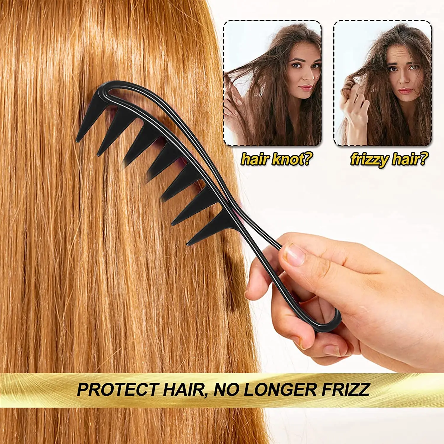 Hairdresser Portable Multi Color Wide Teeth Shark Plastic Hair Comb Detangler Curl Massage Hairdressing Brush Salon Styling Tool - view 5