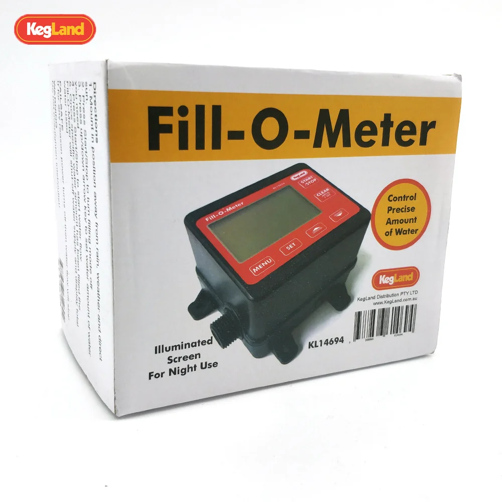 KegLand High Precision Flowmeter Volumetric Water Measuring Device Digital Display Meter Craft Brewing