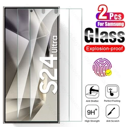 2Pcs 9H Tempered Glass For Samsung Galaxy S24 S25 Ultra Plus 5G HD Protective Glass On Sumsung Samung S24Ultra S24+ S 25 24 Plus