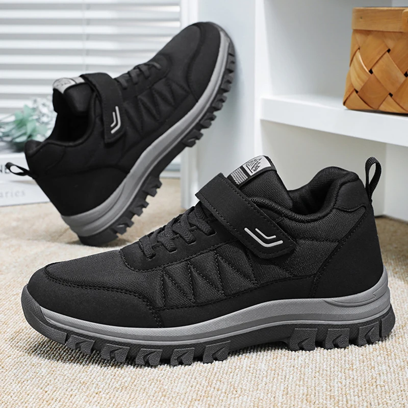 Widen Toe Men's Casual Sneakers Flexible Men Sports Shoes Non-slip Women's Vulcanized Shoes Outdoor Sneakers Hook & Loop 2023