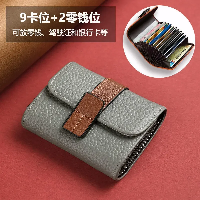 4 Colors PU Leather Women Multi-card Slot Credit Card Holder Business ID Card Case Wallet With Coin Pocket Driver License