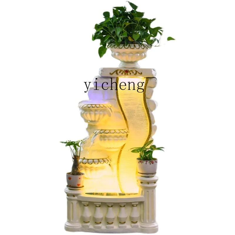 

ZC living room large floor ornament European decoration water generation wealth landscape water curtain fountain