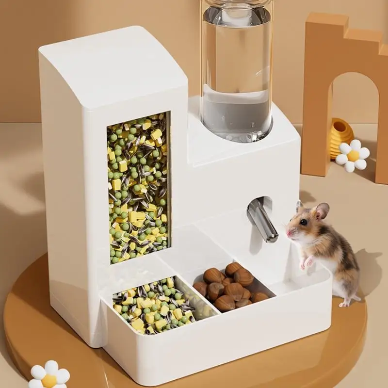 【E】2-in-1 automatischer Hamster-Wasserspender, multifunktionaler Trink- und Futterbehälter für kleine Haustiere – Detail 7