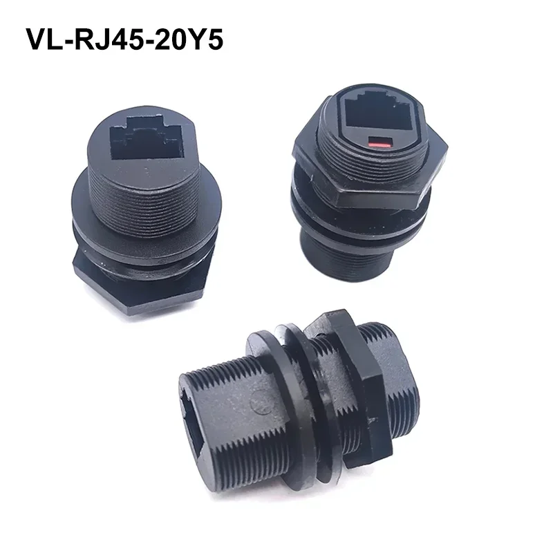 Waterproof M20 RJ45 Network Connector IP67 8Pin Ethernet Port Module Adapter RJ45 Network Cable Board Front/Rear Plug Socket image 3