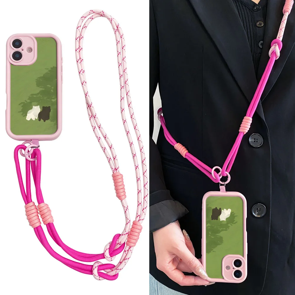 Ypm5 مضحك القط CrossbodyLanyard جراب هاتف ForSamsung A56 55 36 26 16 06 15 35 25 54 34 24 73 71 51 31 72 52 32 14 13 12 17 07