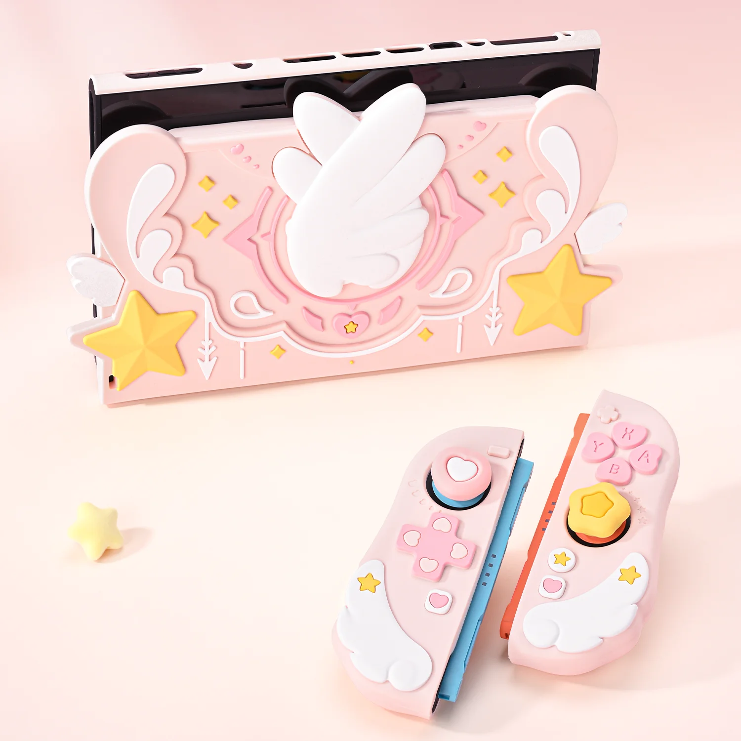 غطاء حماية GeekShare متوافق مع قاعدة شحن Switch 2، وواقي لوحة الواجهة الناعمة من سلسلة Star Wings