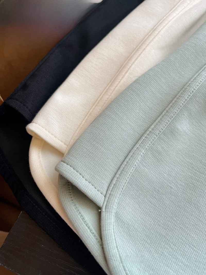 Spodnie damskie letnie z wysokim stanem, w kształcie litery A, wygodne, elastyczne, bawełniane, do noszenia w domu, w kolorze miętowym.