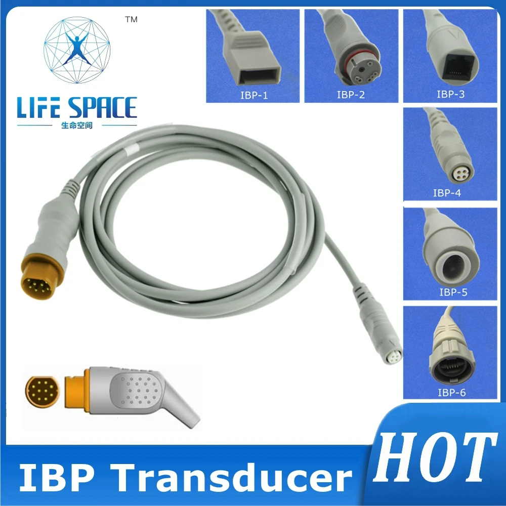 

Кабель IBP для датчиков давления Utah BD Abbott B.Braun Edward, совместимый с Siemens