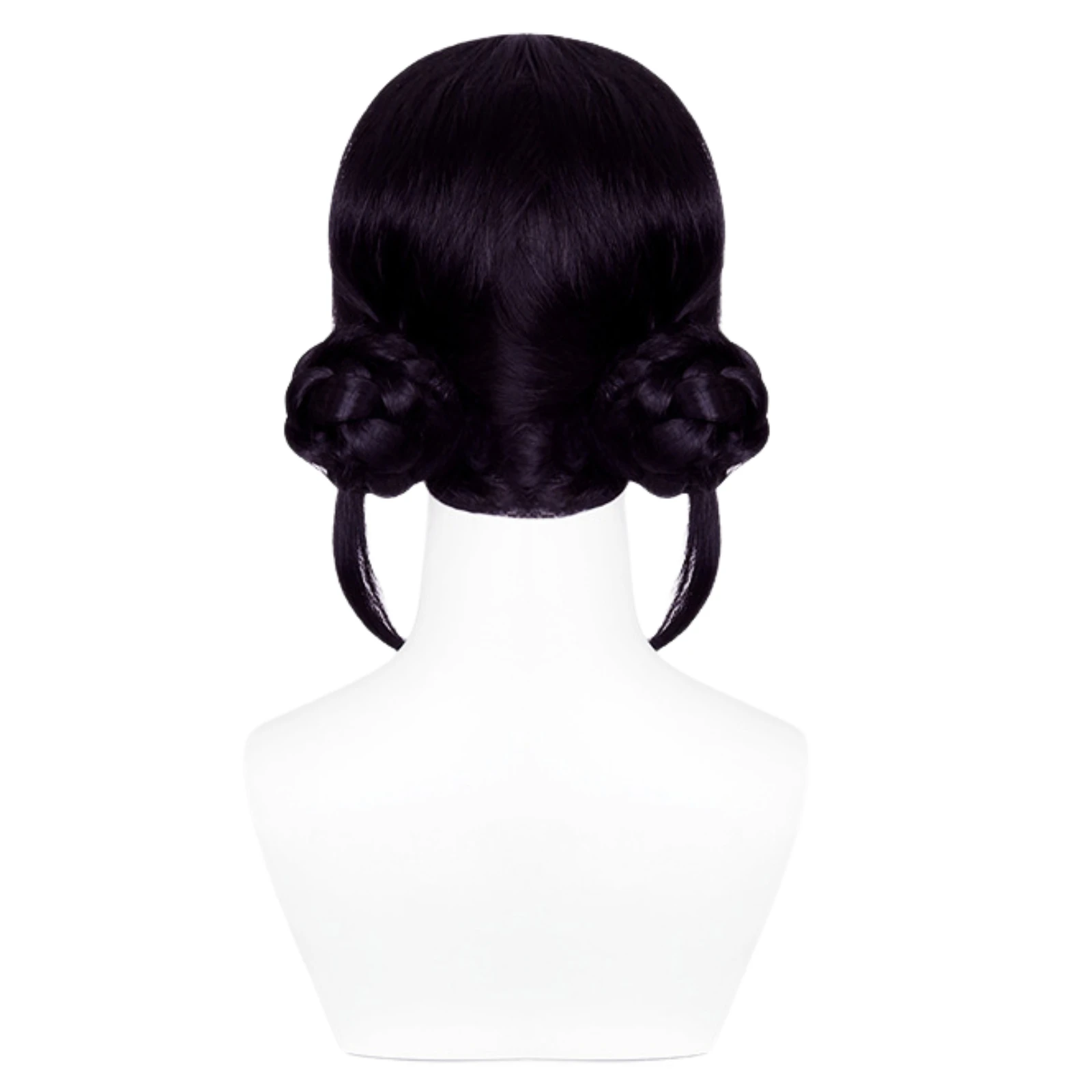 Peruka Cosplay Zoe Łowczyni Demonów Damska Czarna Podwójne Koki Kpop Idol Peruka na Występ Sceniczny Rekwizyty Kostiumu Halloween