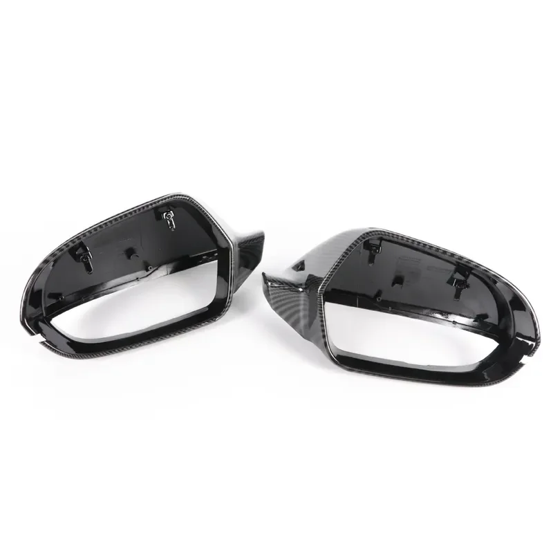 for Audi A6 S6 RS6 C7 C7.5 4G Carbon Fiber Pattern Glossy Black Water Transfer Rearview Mirror Cover Case Replacement view 3