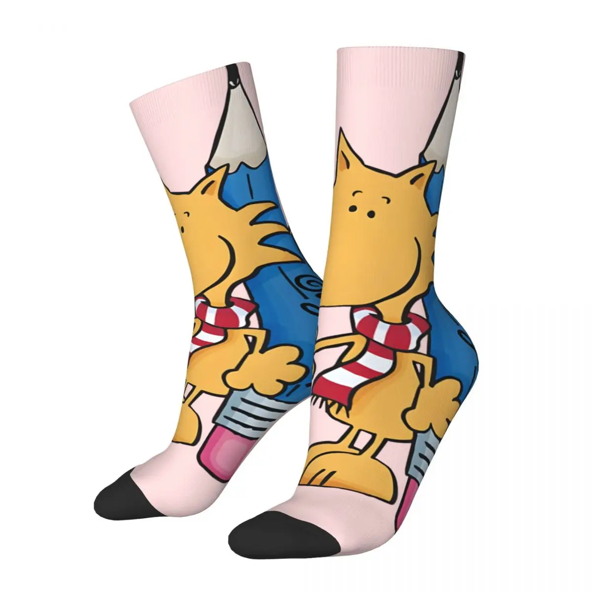 Funny Crazy compression I Love Drawing Sock for Men Hip Hop Harajuku G-Guy Foxs Happy Quality Pattern Printed Boys Crew Sock