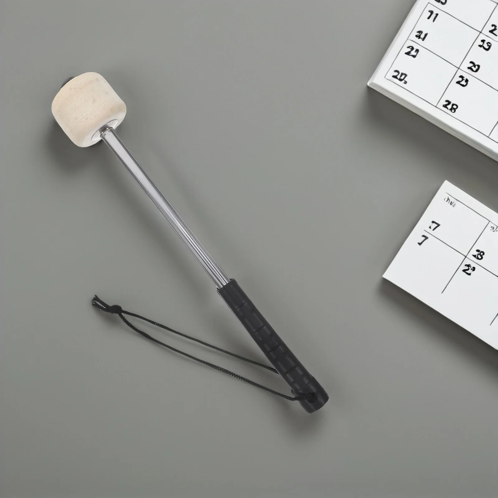 

4pcs Marching Bass Drum Mallets Stainless Steel Felt Head Drumsticks For Band Percussion Outdoor Events Stage Performance Music