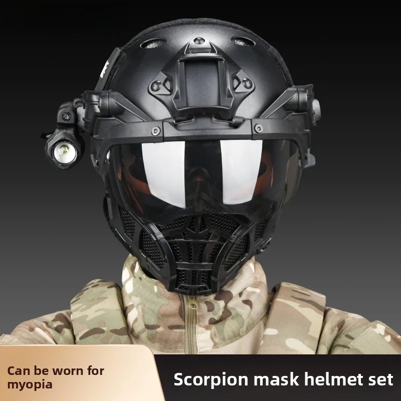 tactical-scorpion-mask-helmet-set-breathable-full-face-protection-training-cs-battle-equipment-wearable-with-glasses-outdoor
