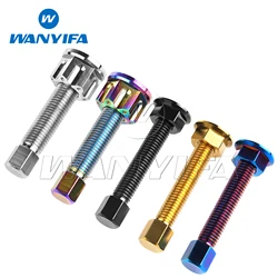 Wanyifa Titanium Bolts M8/M10x47mm hexagon head screws M8/M10 flange nut pitch 1.25mm for motorcycle chain slack adjuster