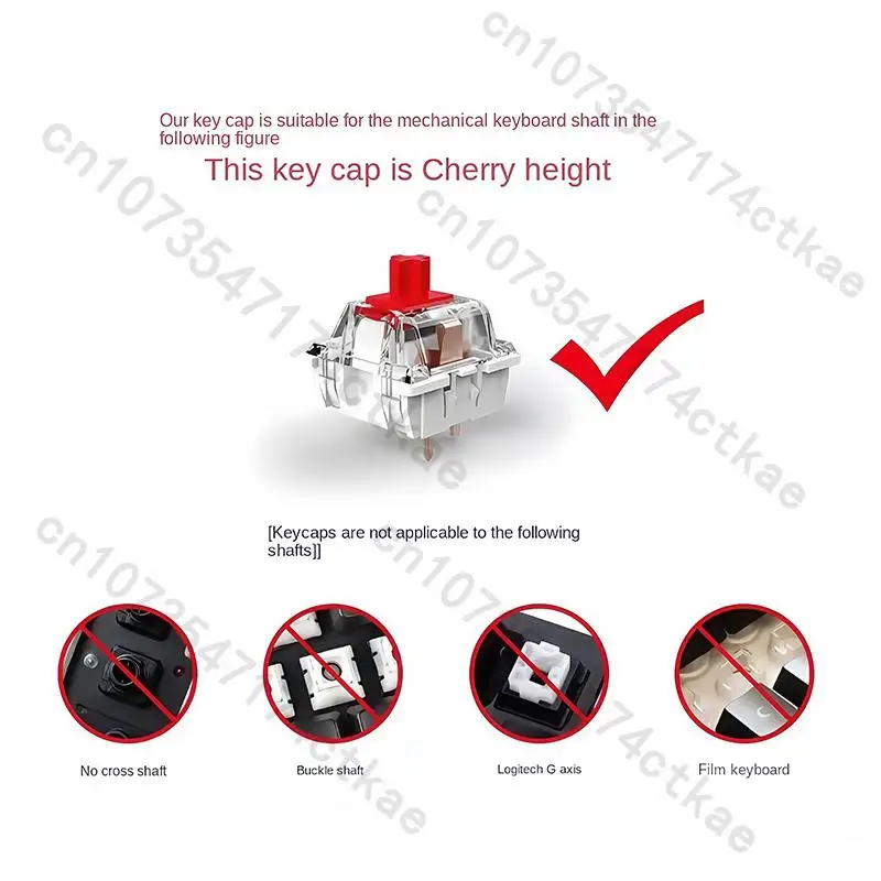 Anime Cinnamoroll Keycap Oem Height Adapt 68/75/84/98/100/104 Full Set Replacement Keycap Pbt Material Keyboard Accessories Gift