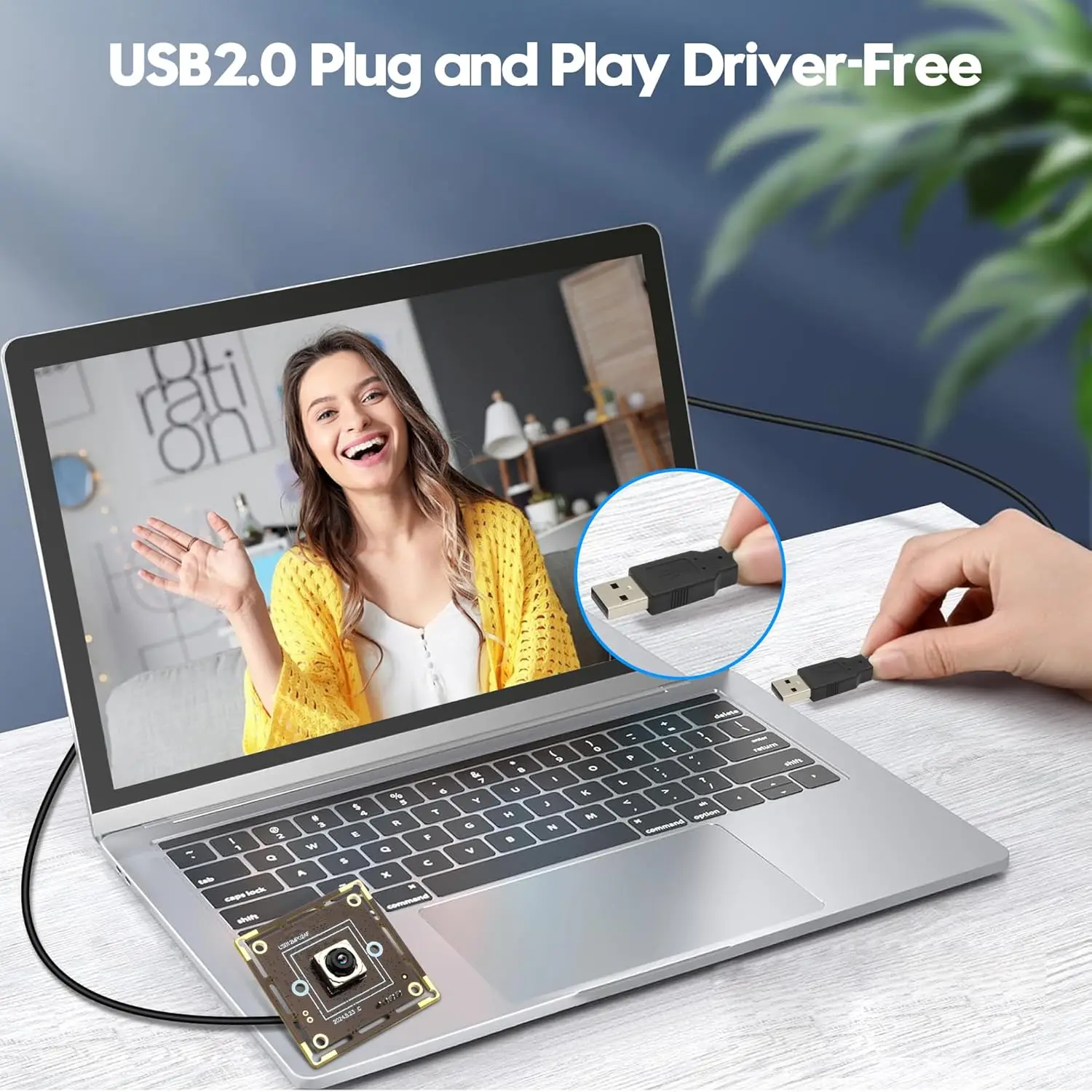 Cámara USB ELP PDAF de 12MP, cámara web 4K con enfoque automático rápido de 300ms, cámara de alta velocidad 1080P 60fps con lente de 65 grados sin distorsión para PC